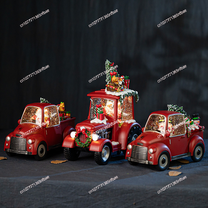 Snow Globe Musical - Ornamen Dekoratif Natal Gaya Baru -