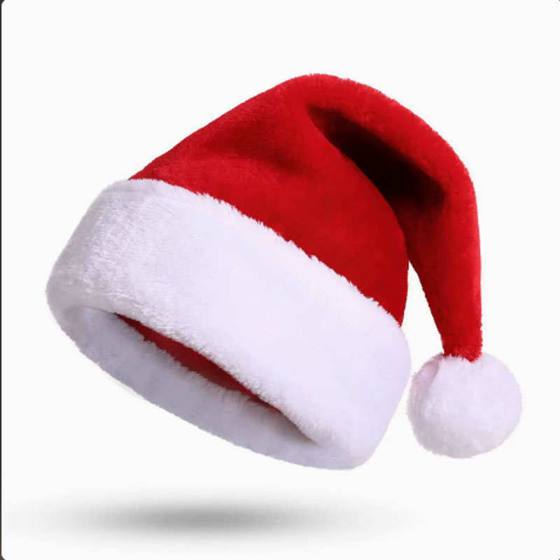 Santa Hat Plush - Topi Santa Natal, Topi Merah Liburan