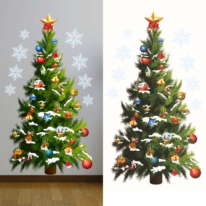 Snowflake Window Decal - Stiker Dinding Pohon Natal Decal Kaca