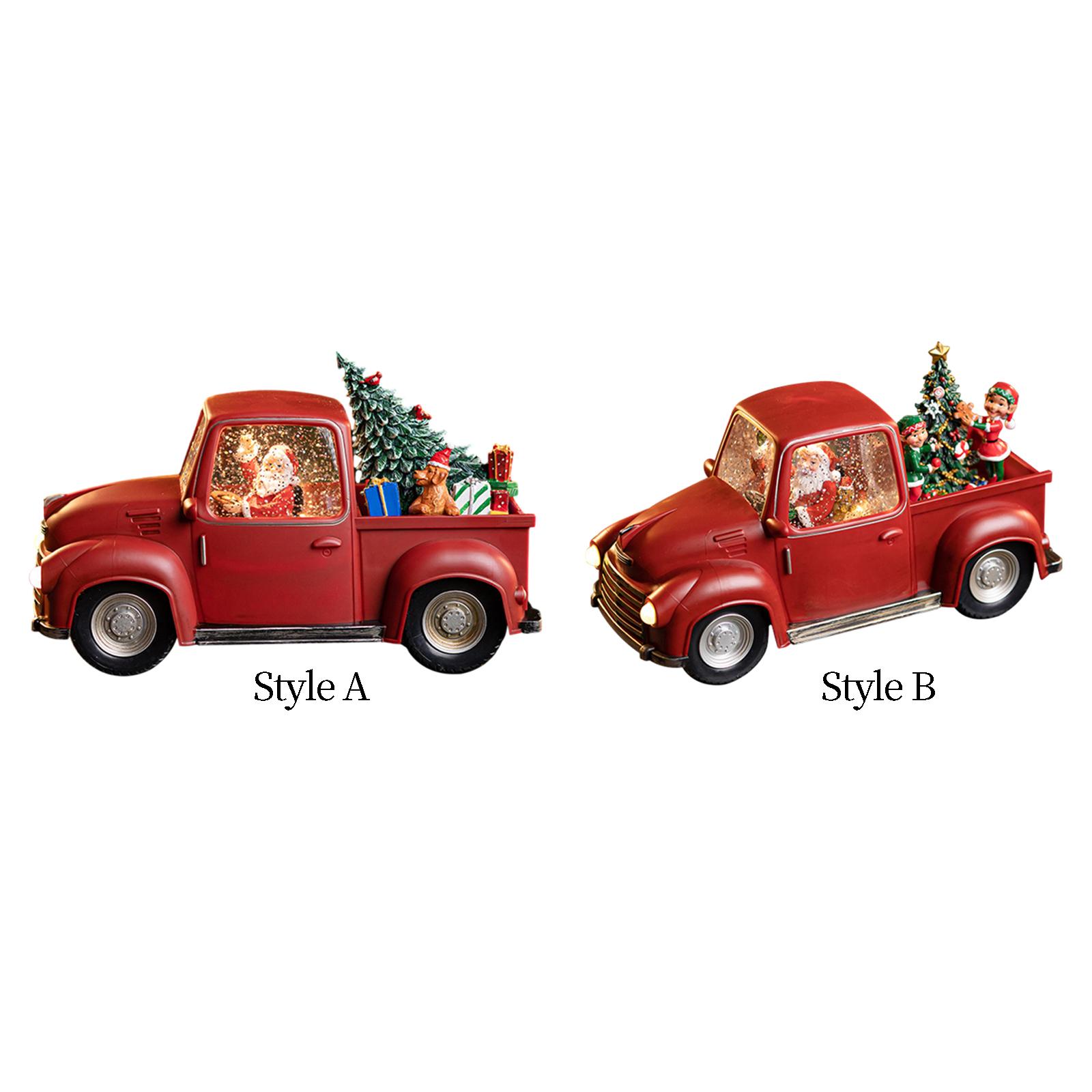 Snow Globe Musical - Dekorasi Natal Model Truk Santa Claus