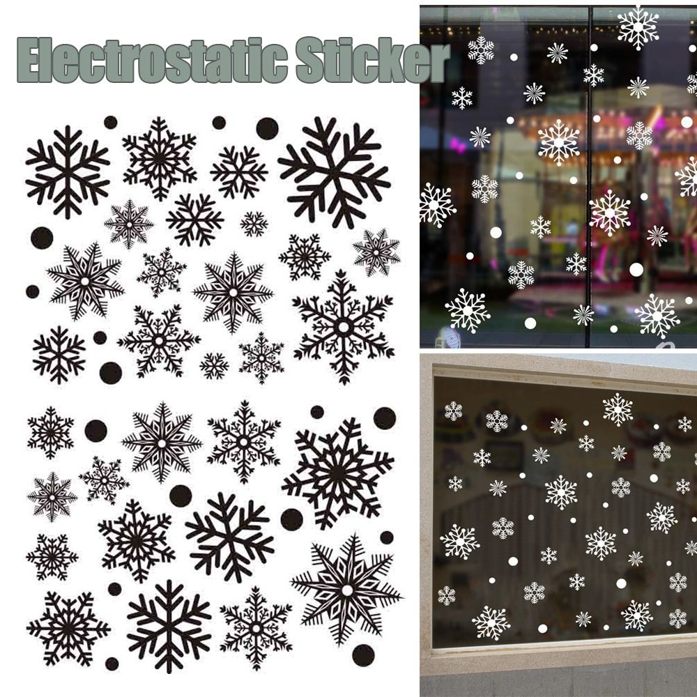 Stiker kepingan salju Natal PV - Snowflake Window Decal ulasan dan harga