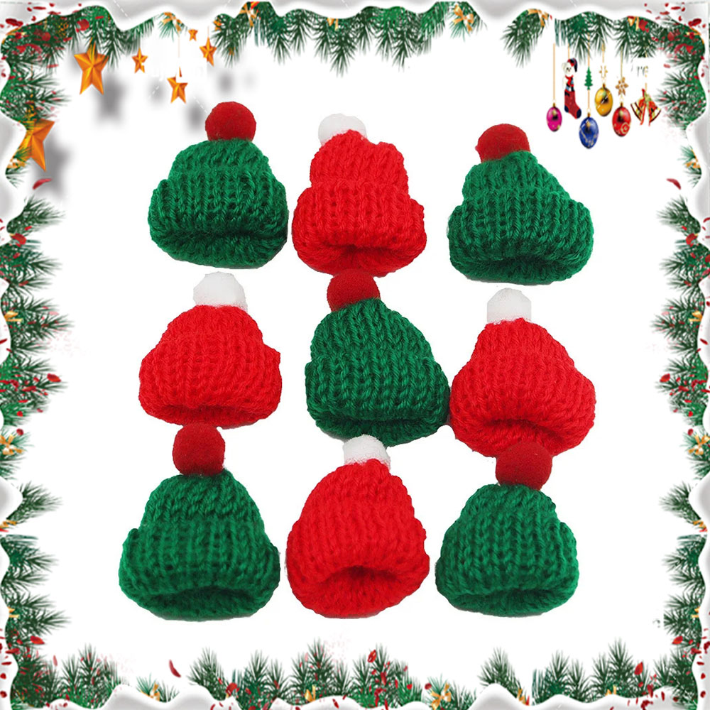 10 buah topi rajut Natal Mini  - Santa Hat Plush ulasan dan harga