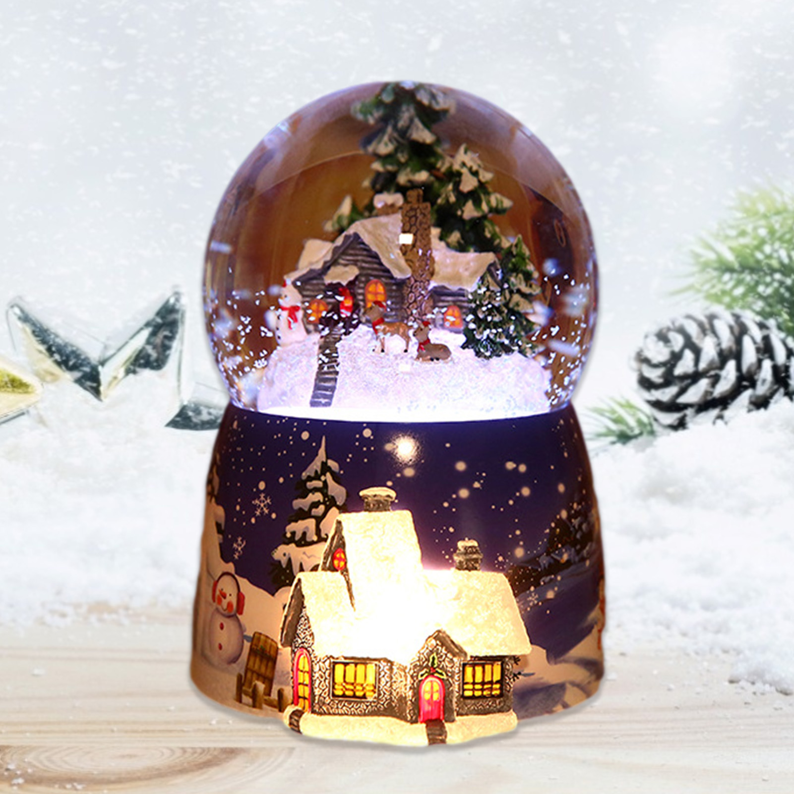 1 buah kotak musik Resin bola  - Snow Globe Musical ulasan dan harga