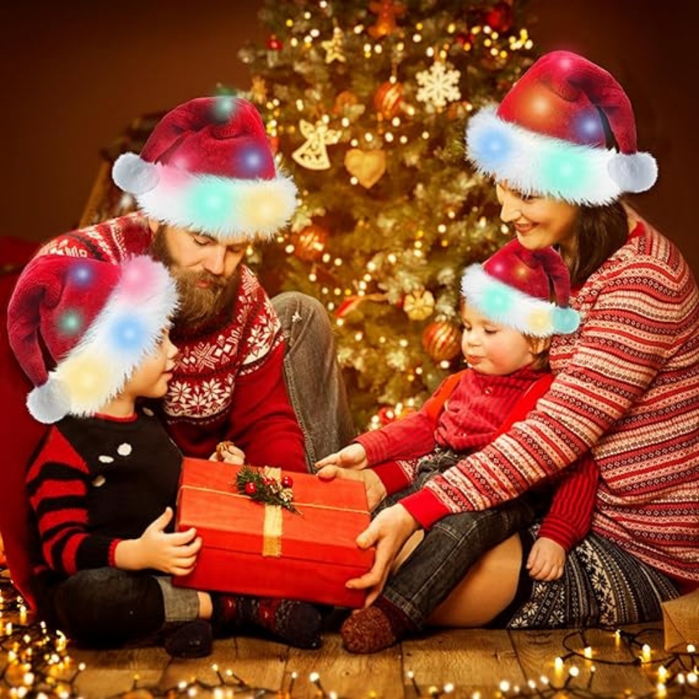 Topi Santa Natal Lumination Me - Santa Hat Plush ulasan dan harga