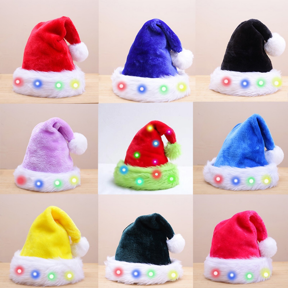 Topi Santa Natal Lumination Me - Santa Hat Plush ulasan dan harga