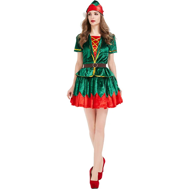 Kostum Elf Hijau Natal Wanita  - Elf Costume Christmas ulasan dan harga