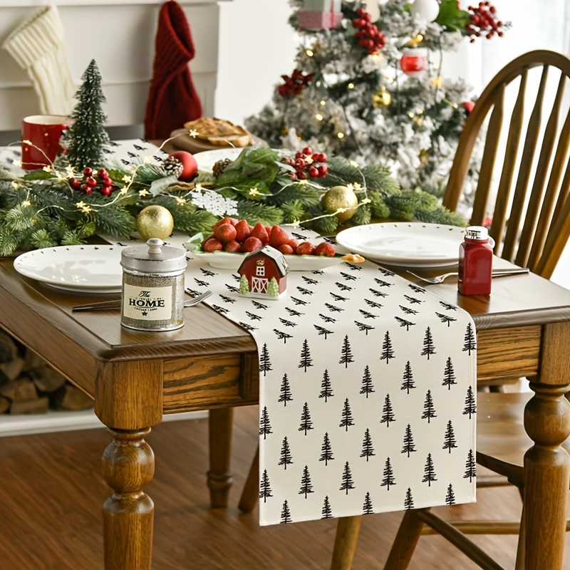 Taplak Meja Pohon Natal Sederh - Christmas Table Runner ulasan dan harga