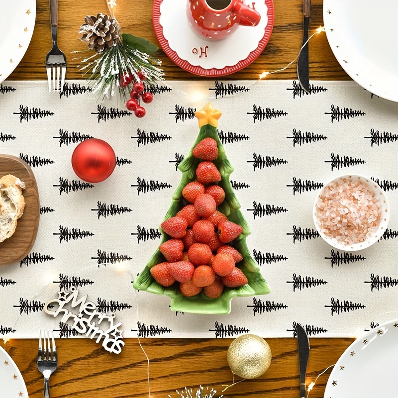 Taplak Meja Pohon Natal Sederh - Christmas Table Runner ulasan dan harga