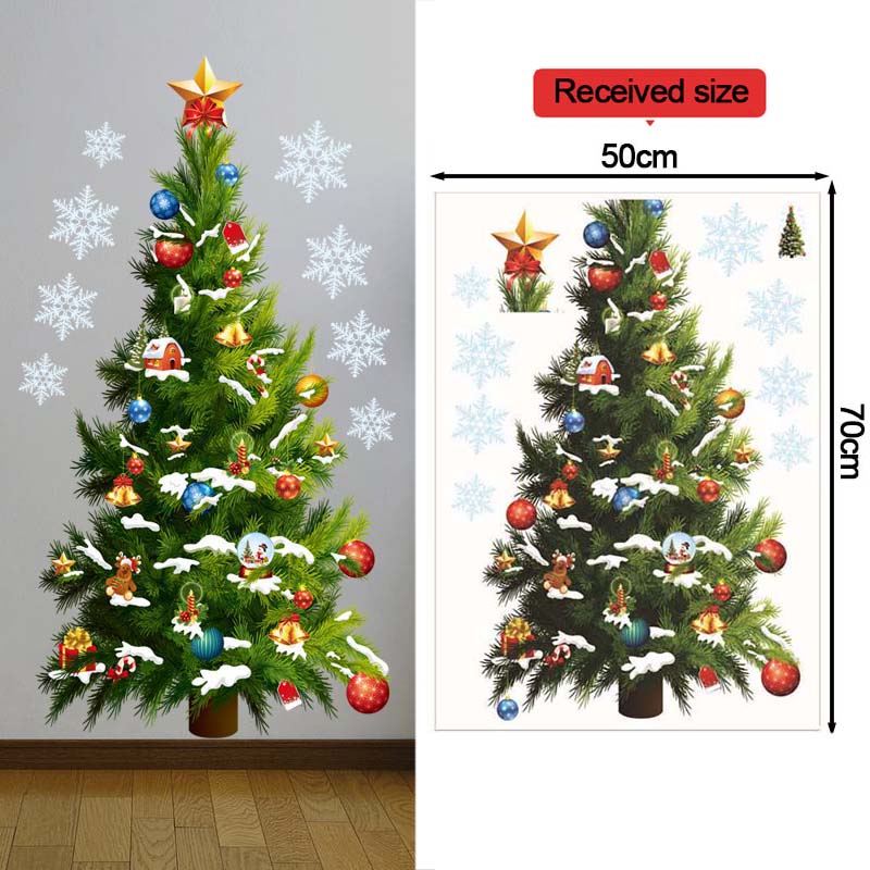 Stiker Dinding Pohon Natal Dec - Snowflake Window Decal ulasan dan harga