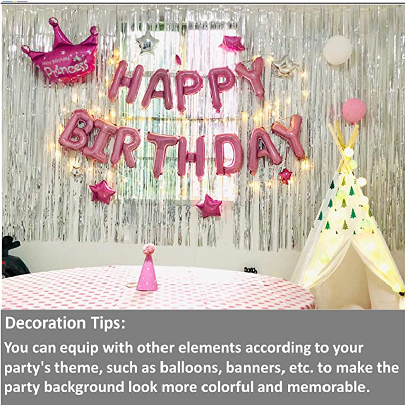 Tirai Foil Metalik Murah untuk - Tinsel Garland Decoration ulasan dan harga