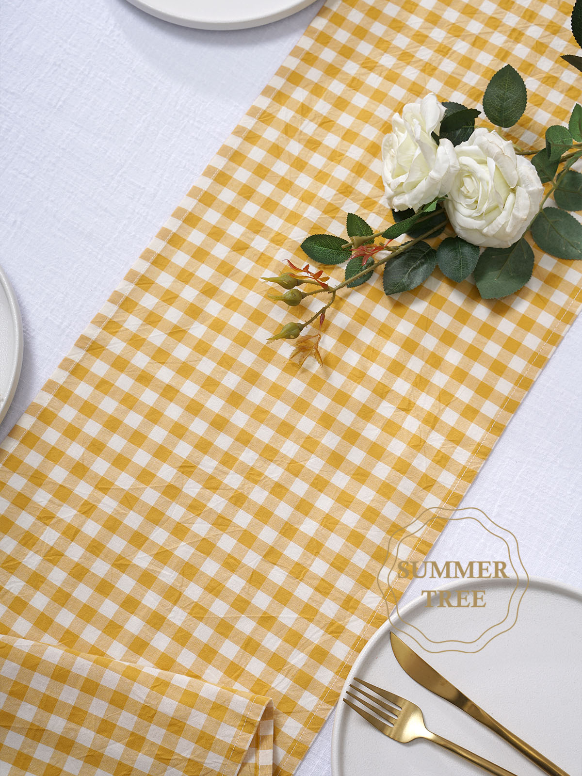 Taplak Meja Katun Motif Kotak- - Christmas Throw Blanket ulasan dan harga