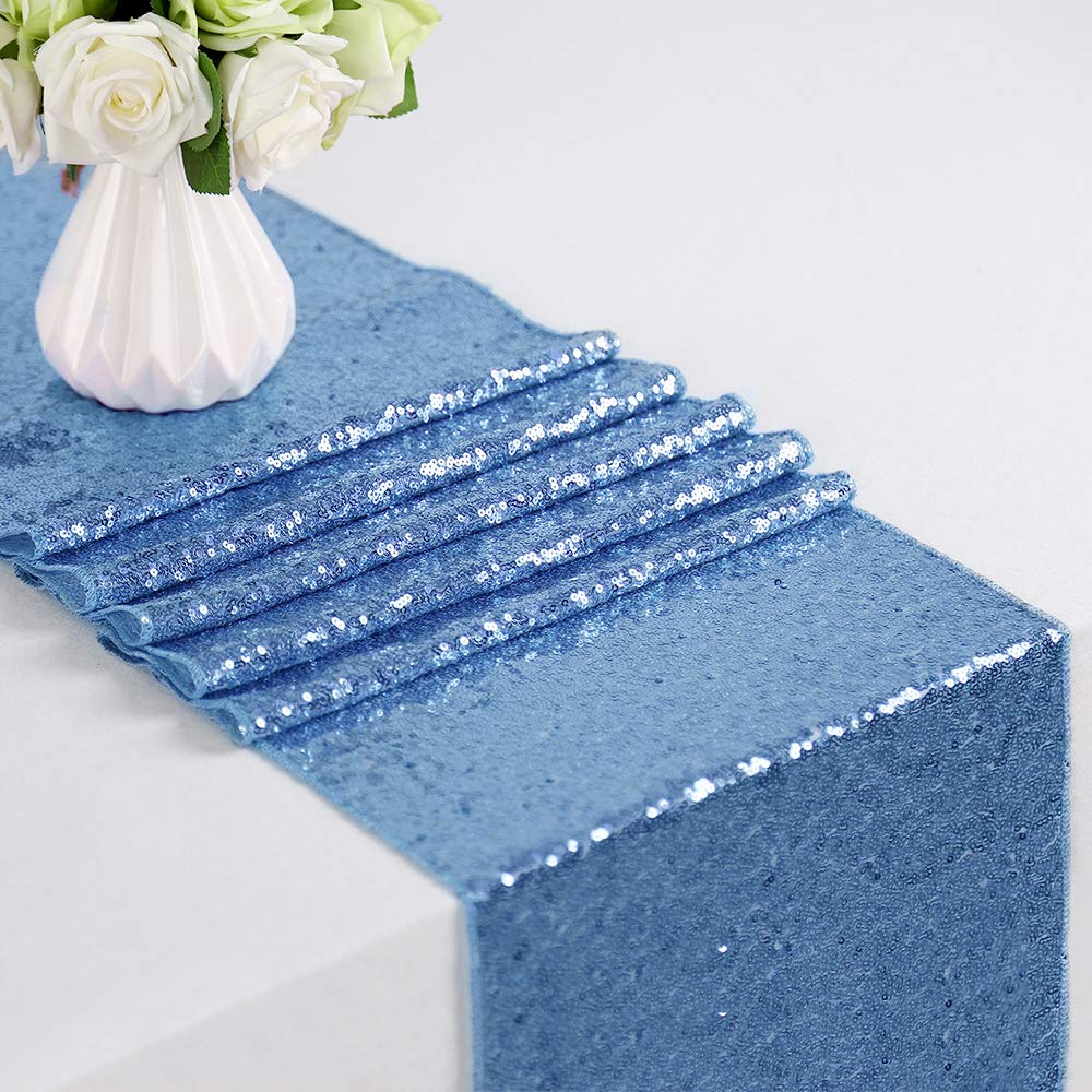 4 Buah Taplak Meja Payet Glitt - Christmas Table Runner ulasan dan harga