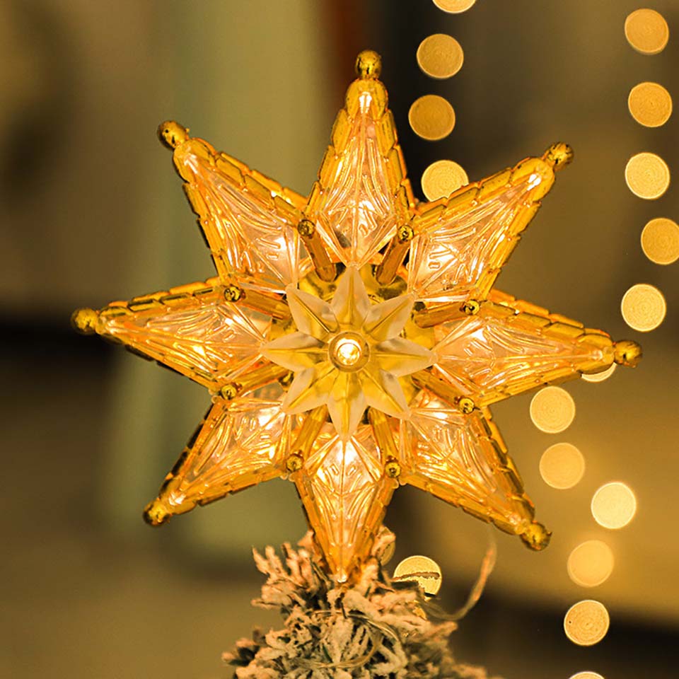 Hiasan Pohon Natal Berlampu Bi - Star Tree Topper ulasan dan harga