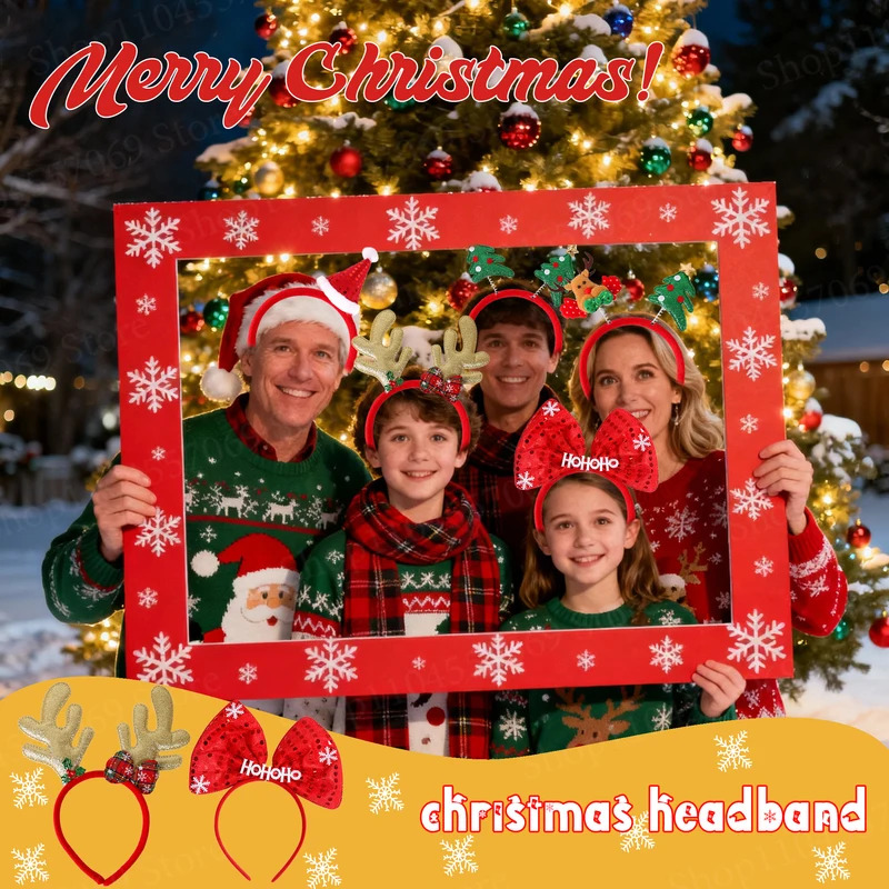 12-120 Buah Ikat Kepala Natal  - Reindeer Antlers Headband ulasan dan harga
