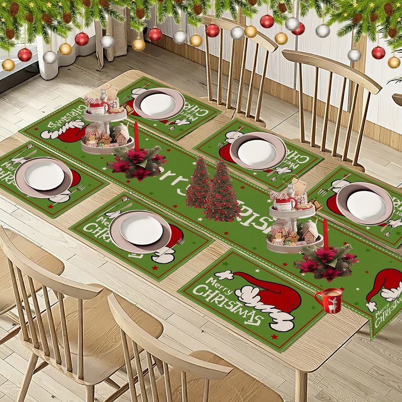VIKAMA Set Alas Meja Natal Kar - Christmas Table Runner ulasan dan harga