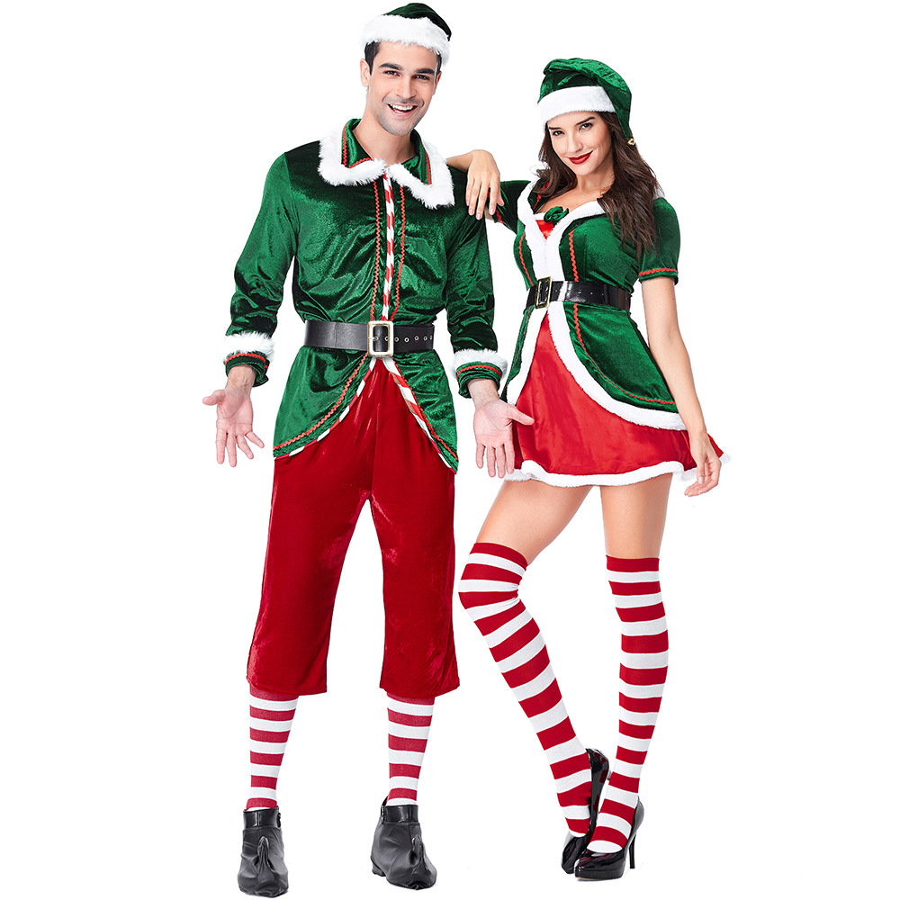Kostum Santa Claus Wanita Pria - Elf Costume Christmas ulasan dan harga