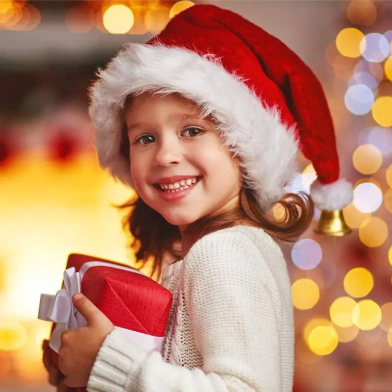 Topi Santa Natal, Topi Merah L - Santa Hat Plush ulasan dan harga