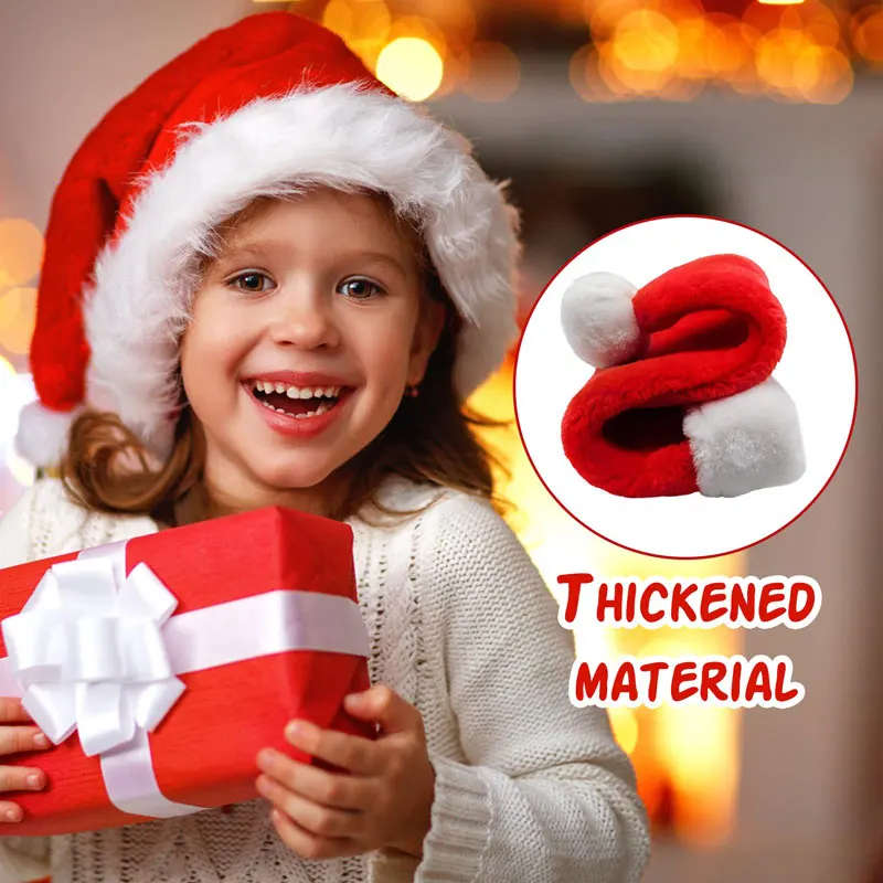 Topi Santa Natal, Topi Merah L - Santa Hat Plush ulasan dan harga