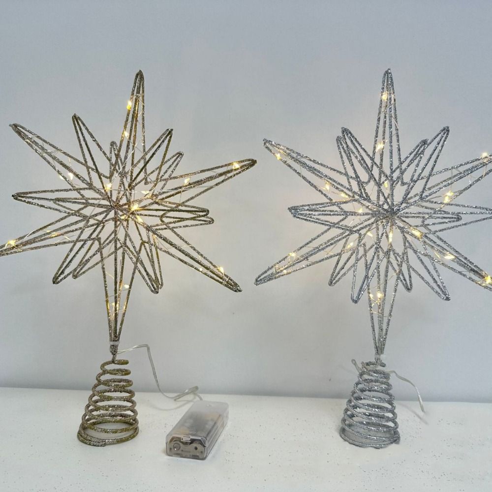 Dekorasi pohon Natal, lampu To - Star Tree Topper ulasan dan harga