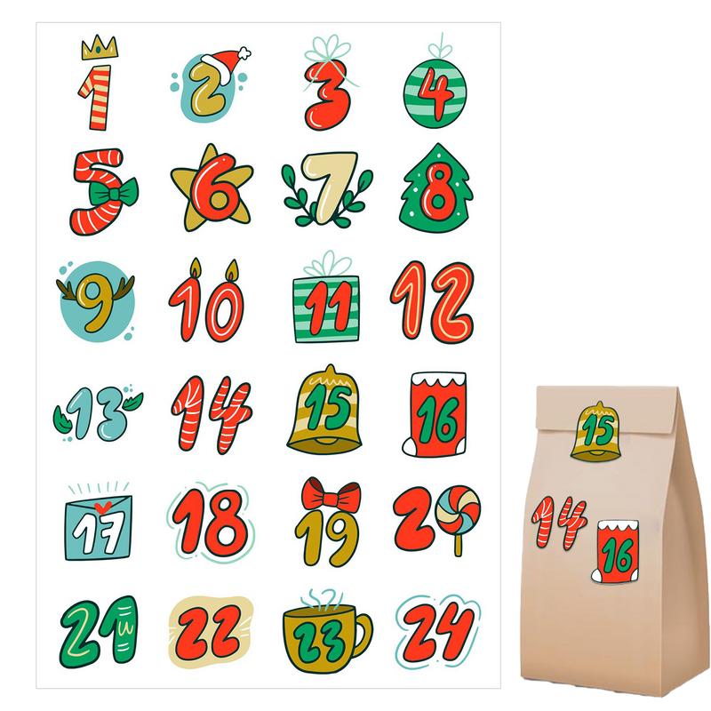 Stiker Natal stiker kedatangan - Advent Calendar Gift ulasan dan harga