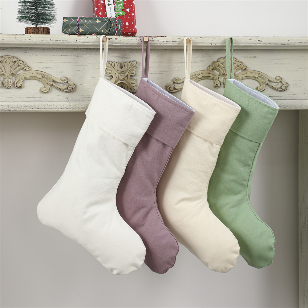 Kaos Kaki Natal Linen Alami Po - Christmas Stocking Hanging ulasan dan harga