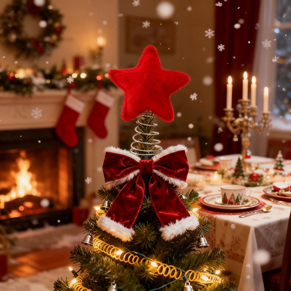 Hiasan Puncak Pohon Natal Bint - Star Tree Topper ulasan dan harga