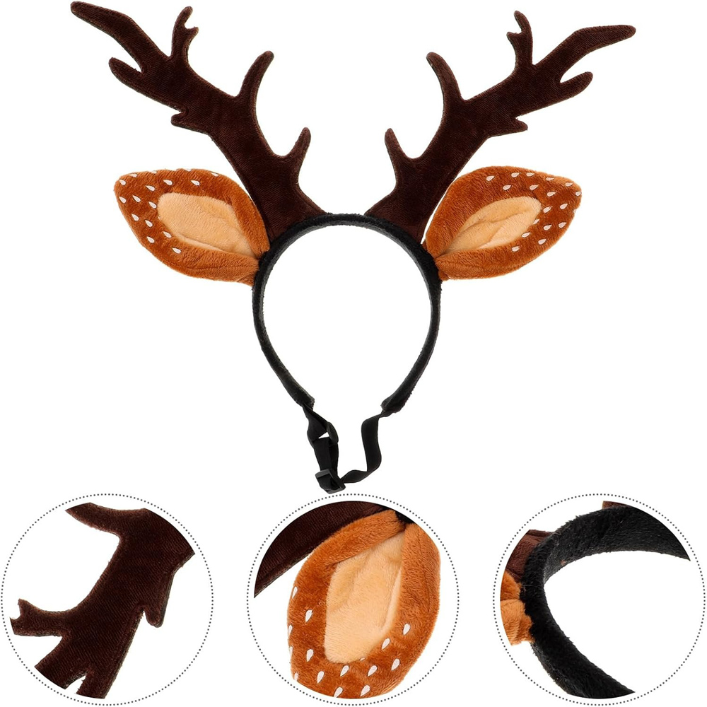 Bando Kepala Anjing Kostum Rus - Reindeer Antlers Headband ulasan dan harga