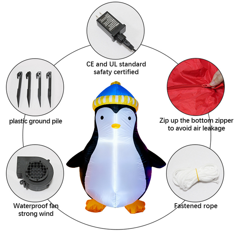 Model Penguin Natal Tiup 1,5M, - Christmas Lights Outdoor ulasan dan harga