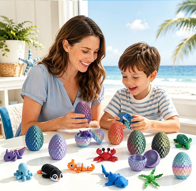 24pcs Telur Kejutan Cetak 3D B - Advent Calendar Gift ulasan dan harga